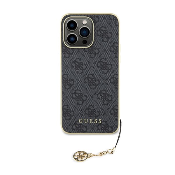 Guess 4G Charms Collection - iPhone 15 Pro Max -suojakuori (harmaa)