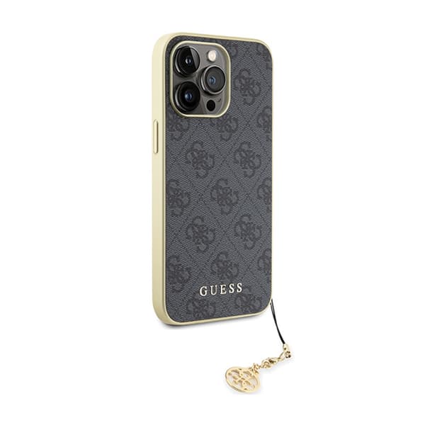 Guess 4G Charms Collection - iPhone 15 Pro Max -suojakuori (harmaa)