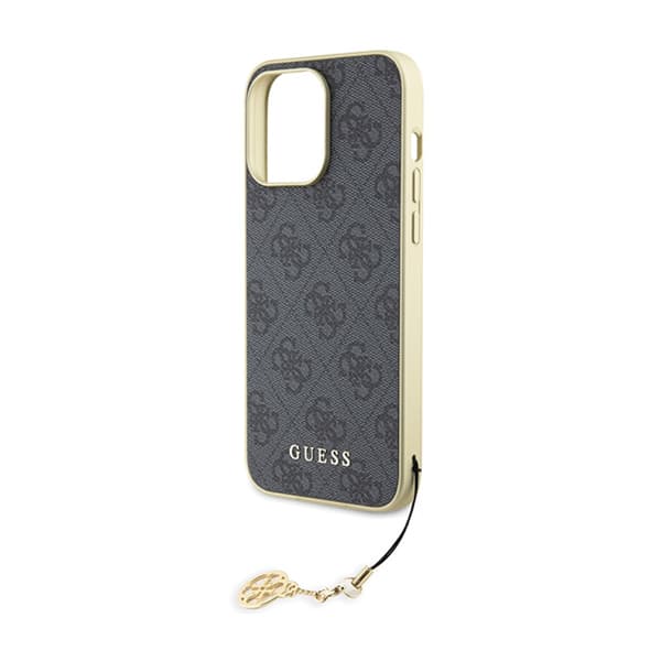 Guess 4G Charms Collection - iPhone 15 Pro Max -suojakuori (harmaa)