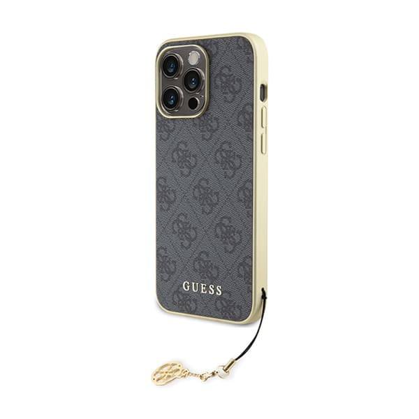 Guess 4G Charms Collection - iPhone 15 Pro Max -suojakuori (harmaa)