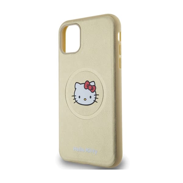 Hello Kitty nahkainen kissanpää MagSafe - iPhone 11 -kotelo (kulta)
