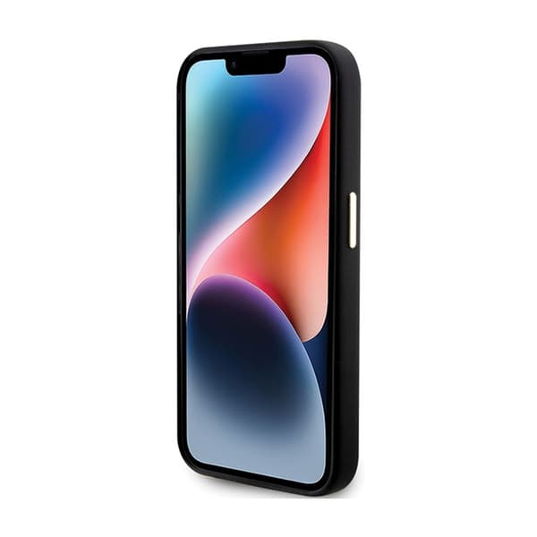 Guess silikoninen metallinen logo ja kehys - iPhone 15 Pro -kotelo (musta)
