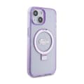 Miniatyrbillede 4 af 8: Guess Ring Stand Script Glitter MagSafe - iPhone 15 Plus cover (lilla)