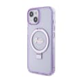 Miniatyrbillede 2 af 8: Guess Ring Stand Script Glitter MagSafe - iPhone 15 Plus cover (lilla)