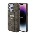 Pikkukuva 1 / 9: Guess Grip Stand 4G Triangle Strass Logo - iPhone 15 Pro Max -kotelo (ruskea)