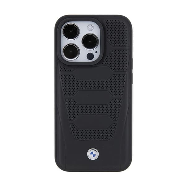BMW:n nahkaistuinten kuviointi - iPhone 15 Pro Max -kotelo (musta)