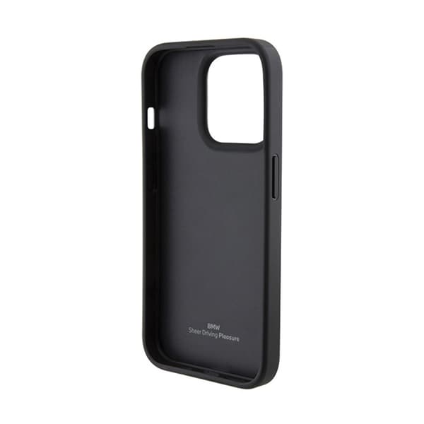 BMW:n nahkaistuinten kuviointi - iPhone 15 Pro Max -kotelo (musta)