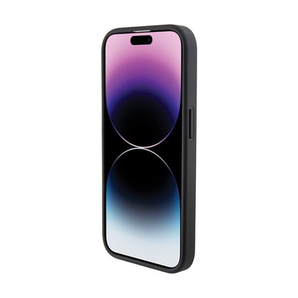 BMW Grip Stand Sileä ja Rei'itetty - iPhone 15 Pro Max -kotelo (Musta)