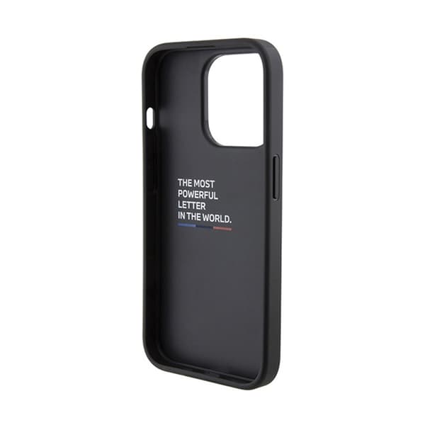 BMW Grip Stand Sileä ja Rei'itetty - iPhone 15 Pro Max -kotelo (Musta)