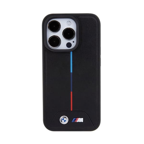 BMW tikattu kolmivärinen MagSafe - iPhone 15 Pro -kotelo (musta)