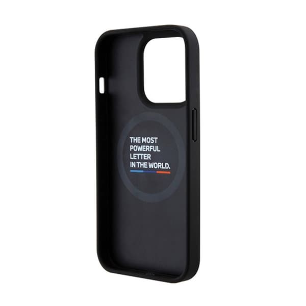 BMW tikattu kolmivärinen MagSafe - iPhone 15 Pro -kotelo (musta)