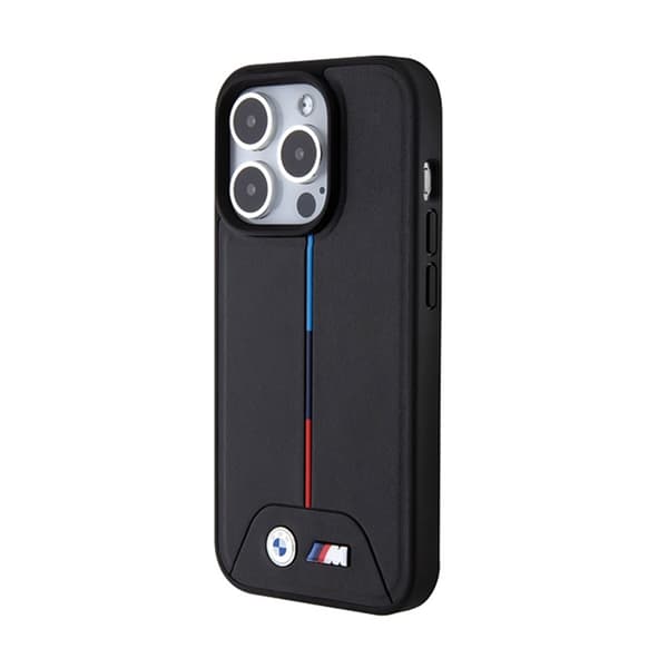 BMW tikattu kolmivärinen MagSafe - iPhone 15 Pro -kotelo (musta)