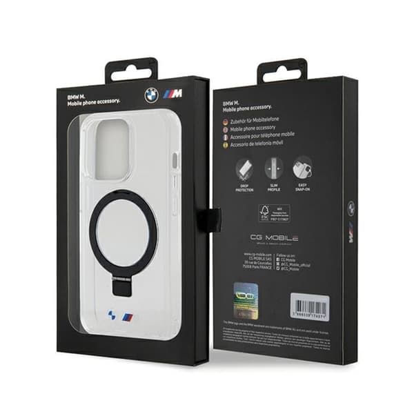 BMW Ring Stand M Collection MagSafe - iPhone 15 Pro -kotelo (läpinäkyvä)
