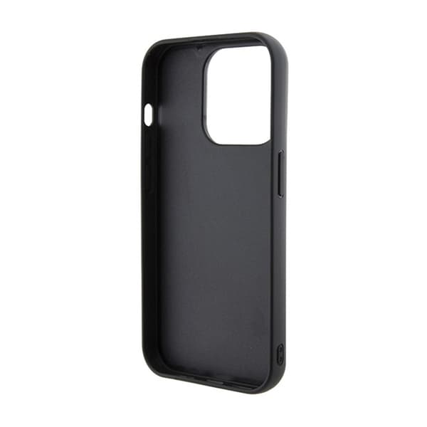 Karl Lagerfeld Gripstand Saffiano Karl & Choupette Pins - iPhone 15 Pro cover (sort)