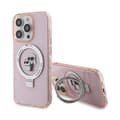 Miniatyrbild 1 av 7: Karl Lagerfeld Ringställ Karl & Choupette MagSafe - iPhone 15 Pro-skal (rosa)