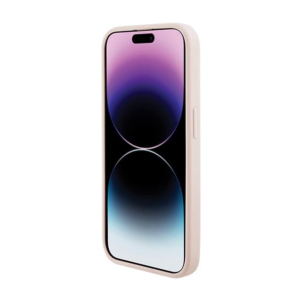 Karl Lagerfeld tikattu K-kuvio - iPhone 15 Pro Max -suojakuori (vaaleanpunainen)