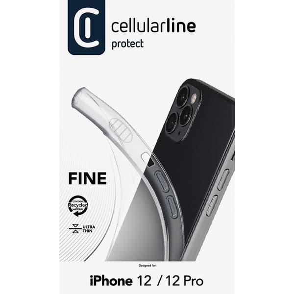 Cellularline Fine - iPhone 12 / iPhone 12 Pro-skal (transparent)