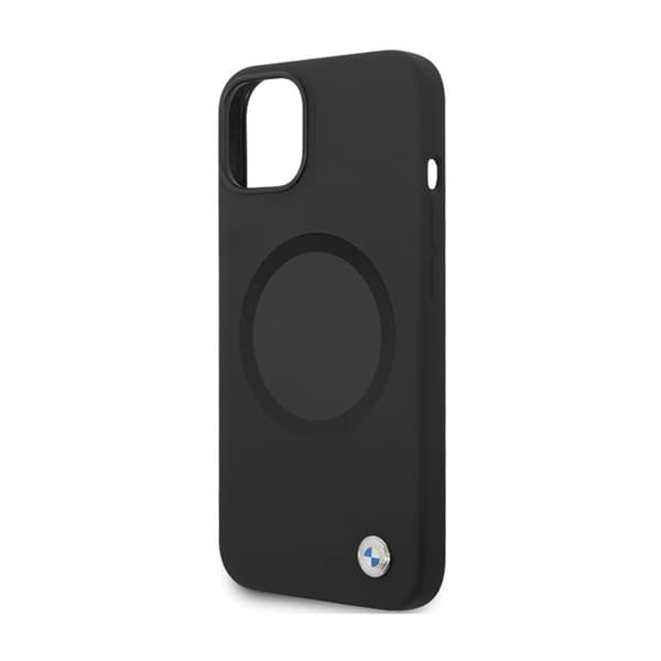 BMW Signature -nestemäisestä silikonista valmistettu MagSafe-kotelo - iPhone 14 -puhelimelle (musta)