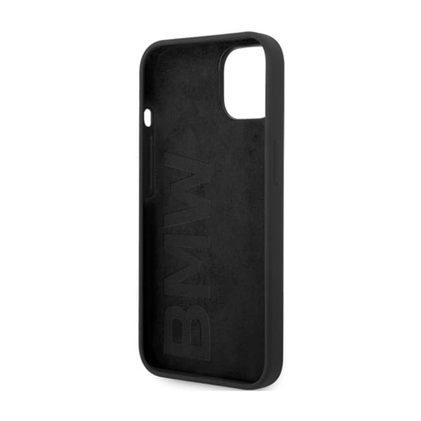 BMW Signature -nestemäisestä silikonista valmistettu MagSafe-kotelo - iPhone 14 -puhelimelle (musta)