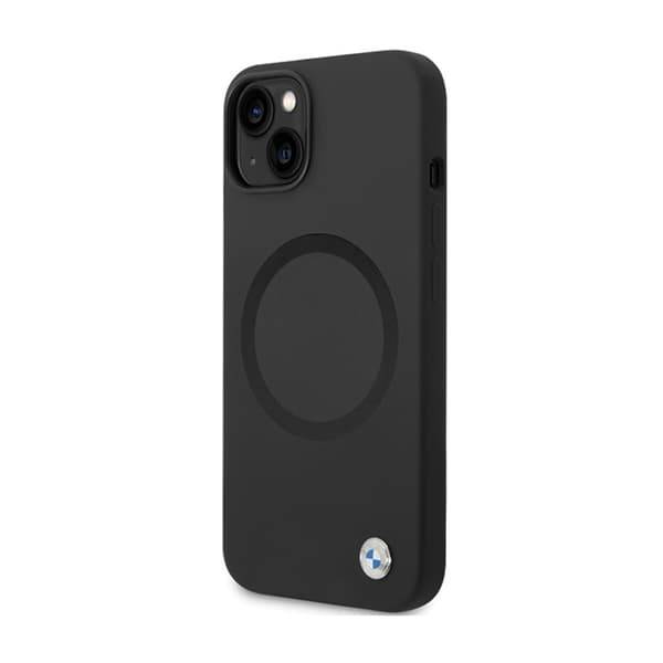 BMW Signature -nestemäisestä silikonista valmistettu MagSafe-kotelo - iPhone 14 -puhelimelle (musta)