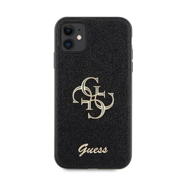 Guess Glitter Script Big 4G - iPhone 11-skal (svart)