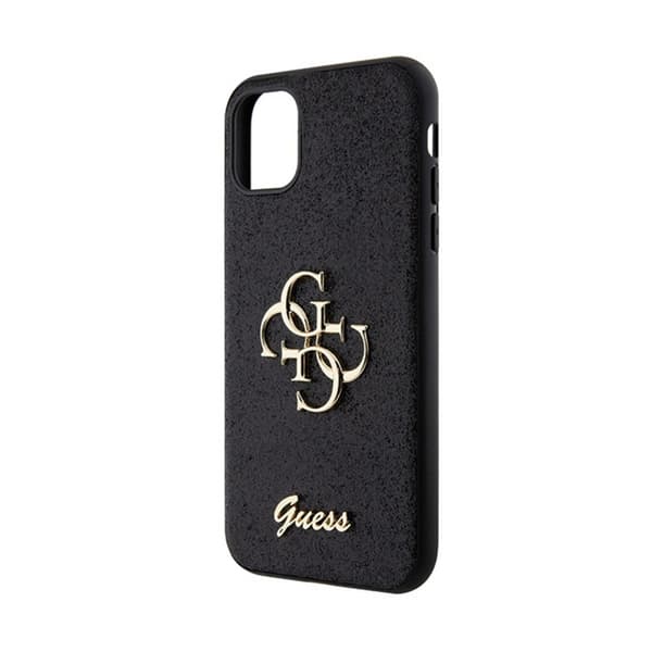 Guess Glitter Script Big 4G - iPhone 11-skal (svart)