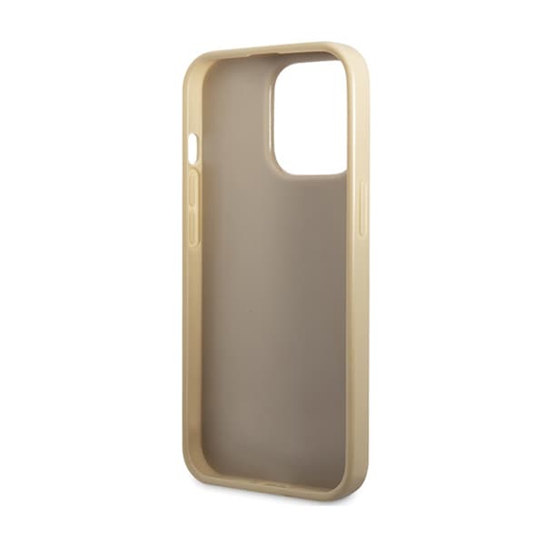 Guess Glitter Script Big 4G - iPhone 13 Pro Max -suojakuori (kulta)