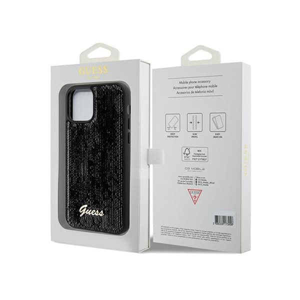 Guess Sequin Script Metal - iPhone 12 / iPhone 12 Pro cover (sort)