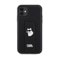 Miniatyrbild 3 av 8: Karl Lagerfeld Gripstand Saffiano Choupette Pins - iPhone 11-skal (svart)