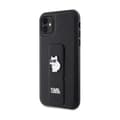 Miniatyrbild 2 av 8: Karl Lagerfeld Gripstand Saffiano Choupette Pins - iPhone 11-skal (svart)