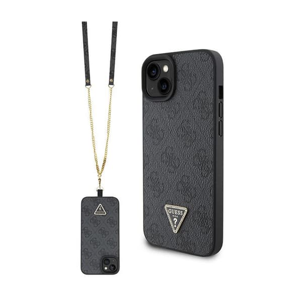 Guess Crossbody 4G Metal Logo - iPhone 15 Plus -suojakuori (musta)