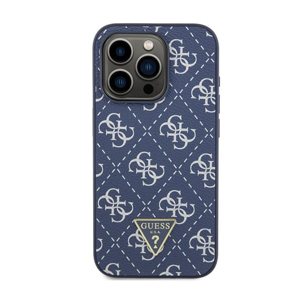 Guess 4G kolmiometallilogo - iPhone 15 Pro -kotelo (sininen)