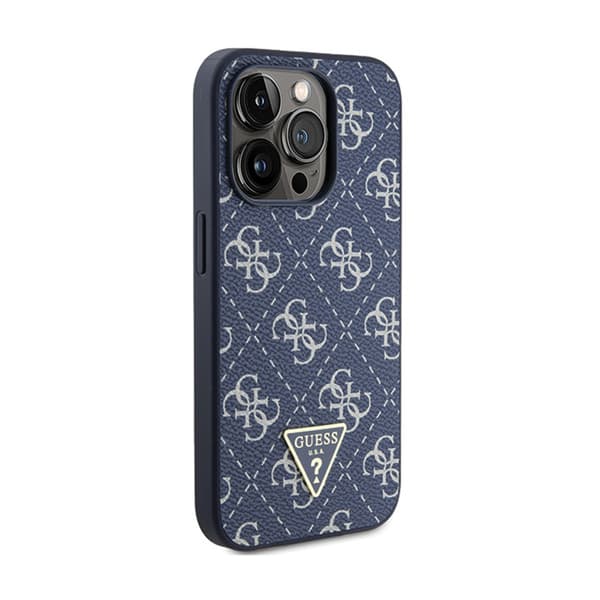 Guess 4G kolmiometallilogo - iPhone 15 Pro -kotelo (sininen)