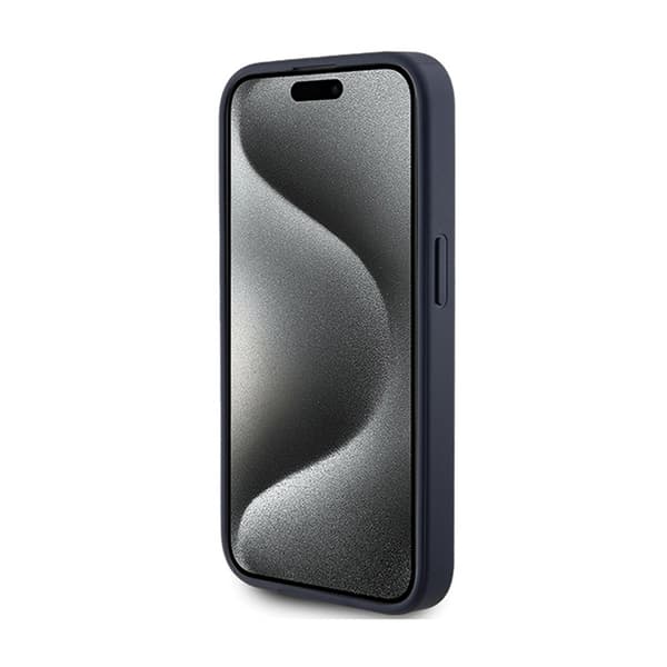 Guess 4G kolmiometallilogo - iPhone 15 Pro -kotelo (sininen)