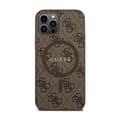 Miniatyrbillede 3 af 8: Guess 4G Collection Læder Metal Logo MagSafe - iPhone 12 / iPhone 12 Pro Etui (Brun)