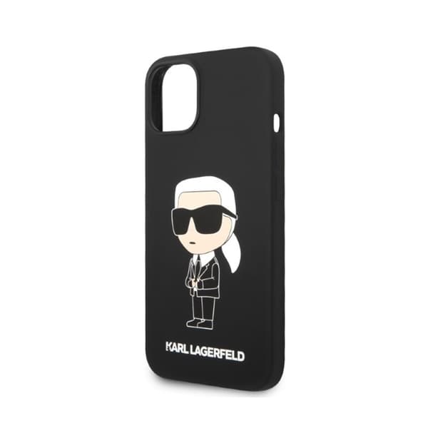 Karl Lagerfeld Silicone Ikonik MagSafe - iPhone 15 Plus / 14 Plus -suojakuori (musta)