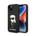 Pikkukuva 1 / 8: Karl Lagerfeld Silicone Ikonik MagSafe - iPhone 15 Plus / 14 Plus -suojakuori (musta)