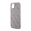 Miniatyrbillede 6 af 8: Guess 4G Collection Læder Metal Logo MagSafe - iPhone 15 Plus / 14 Plus Etui (Pink)