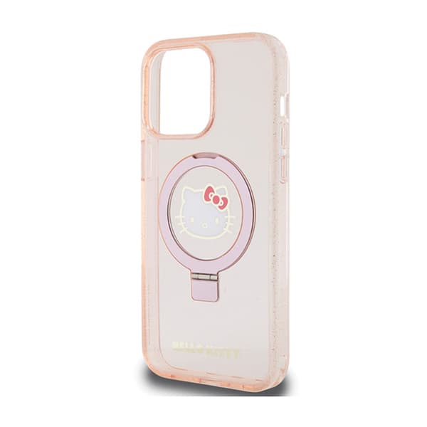 Hello Kitty -sormusteline, kimalteleva elektrologo, MagSafe - iPhone 15 Pro Max -kotelo (vaaleanpunainen)