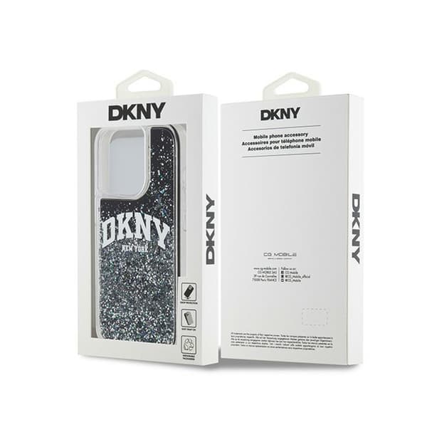 DKNY Liquid Glitter Big Logo - iPhone 14 Pro -kuori (musta)