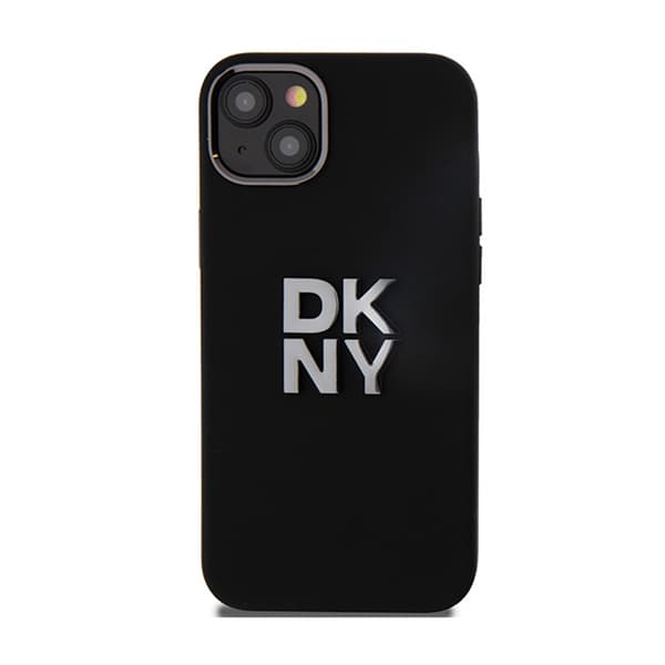 DKNY nestemäinen silikonimetallilogo - iPhone 15 / 14 / 13 -kotelo (musta)