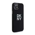 Pikkukuva 4 / 8: DKNY nestemäinen silikonimetallilogo - iPhone 15 / 14 / 13 -kotelo (musta)
