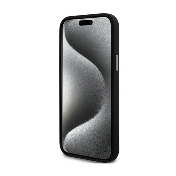 DKNY nestemäinen silikonimetallilogo - iPhone 15 / 14 / 13 -kotelo (musta)