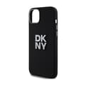 Pikkukuva 6 / 8: DKNY nestemäinen silikonimetallilogo - iPhone 15 / 14 / 13 -kotelo (musta)
