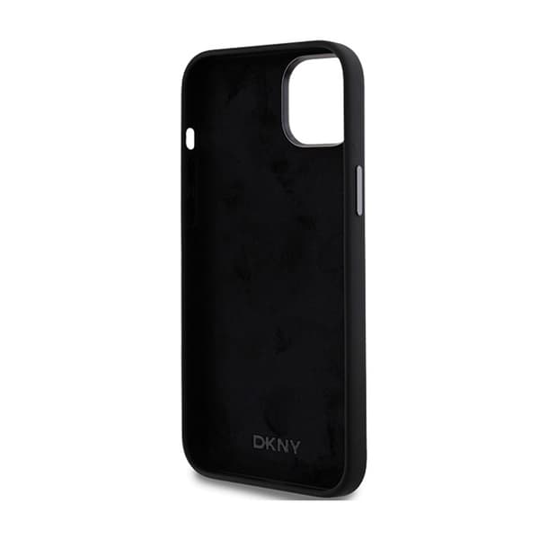 DKNY nestemäinen silikonimetallilogo - iPhone 15 / 14 / 13 -kotelo (musta)