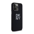 Pikkukuva 4 / 8: DKNY nestemäinen silikonimetallilogo - iPhone 15 Pro Max -kotelo (musta)