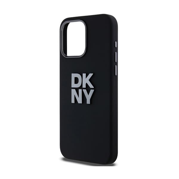 DKNY nestemäinen silikonimetallilogo - iPhone 15 Pro Max -kotelo (musta)