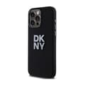 Pikkukuva 2 / 8: DKNY nestemäinen silikonimetallilogo - iPhone 15 Pro Max -kotelo (musta)
