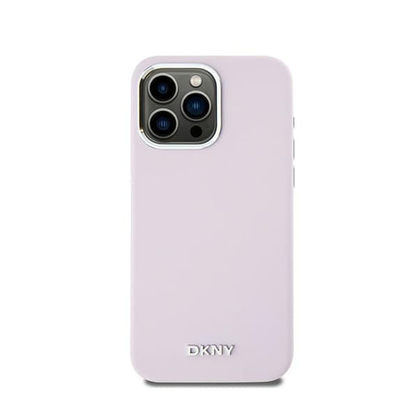 DKNY Liquid Silicone Small Metal Logo MagSafe - iPhone 14 Pro Max -kotelo (vaaleanpunainen)
