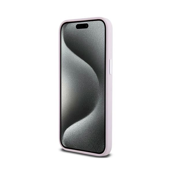 DKNY Liquid Silicone Small Metal Logo MagSafe - iPhone 14 Pro Max -kotelo (vaaleanpunainen)